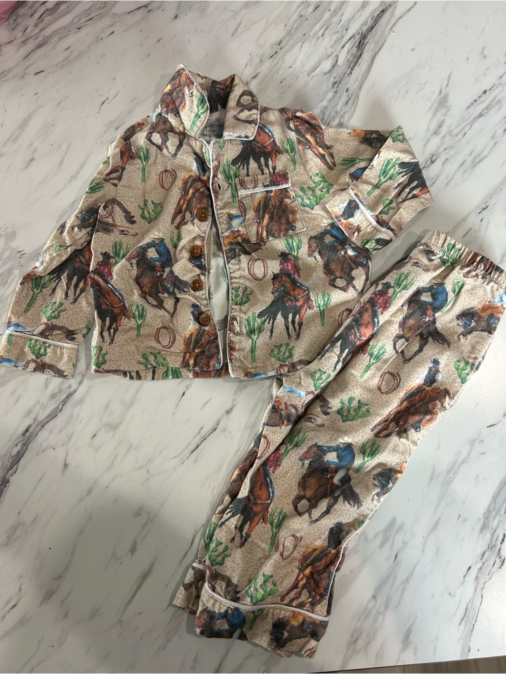 12-18M Posh Peanut Pajama Set Cowboy Print